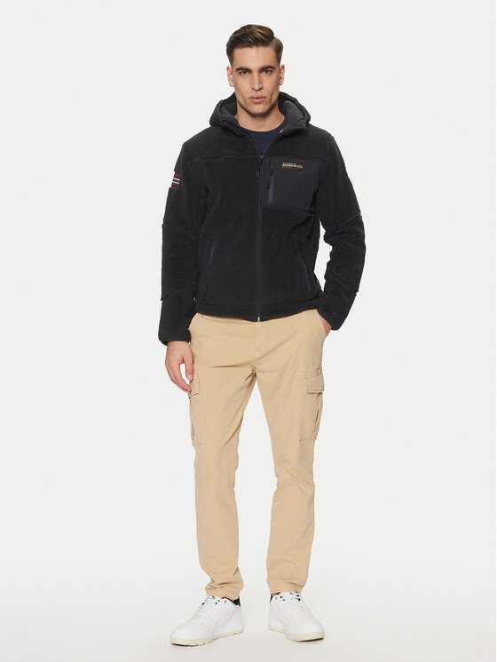 Napapijri Napapijri Fleecejacke Yupik NP0A4GNS Schwarz Regular Fit