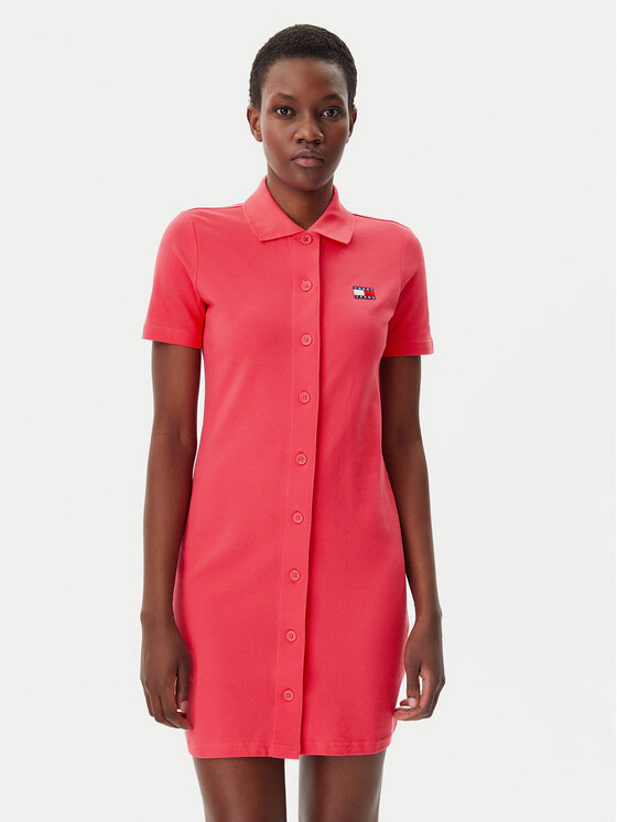 Tommy Jeans Tommy Jeans Hétköznapi ruha Badge DW0DW20302 Rózsaszín Regular Fit