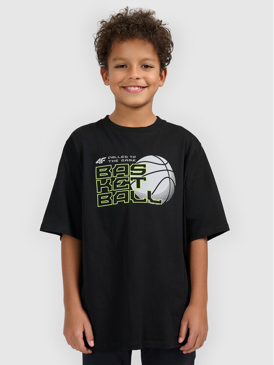4F 4F T-Shirt THE GYM POWER Czarny Loose Fit
