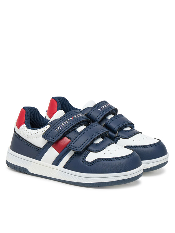 Tommy Hilfiger Tommy Hilfiger Laisvalaikio batai Flag Low Cut Velcro Sneaker T1X9-33841-1355 M Tamsiai mėlyna