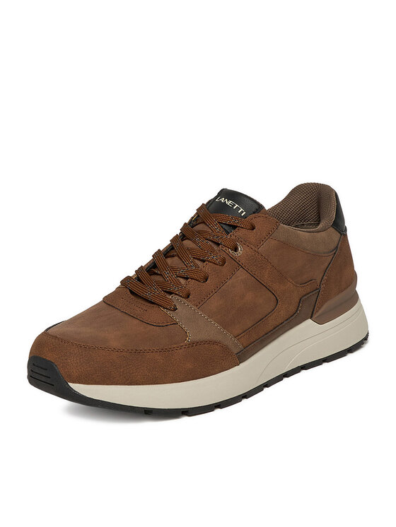 Lanetti Lanetti Sneakersy CEO-REUS-01 Hnedá