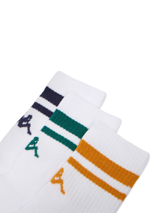 Kappa Kappa Ilgos kojinės CEO_KR_KAPPA_ 005_W_AW25 Balta