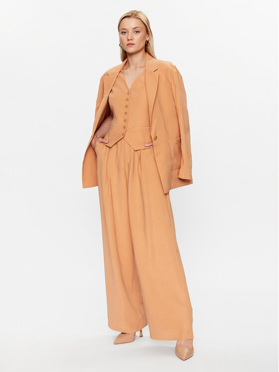 DKNY DKNY Pantaloni palazzo P3EK8Q84 Portocaliu Regular Fit