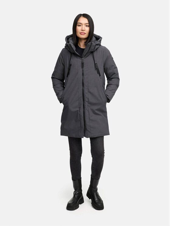 Navahoo Navahoo Kurtka zimowa Winterzart Szary Regular Fit