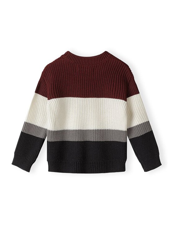 minoti minoti Sweter 33KNIT265 Bordowy Regular Fit