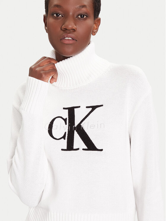 Calvin Klein Jeans Calvin Klein Jeans Поло Chenille LV047D354G Бял Relaxed Fit