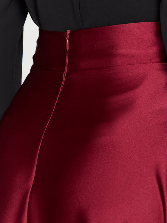 Rinascimento Rinascimento Maxi suknja CFC0119875003 Tamnocrvena Regular Fit