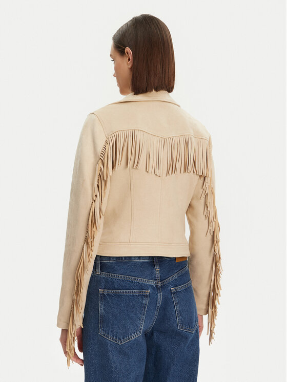 Noisy May Noisy May Giacca in similpelle Abby 27033110 Beige Regular Fit