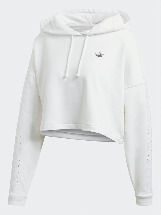 Adidas cropped hoodie black and white best sale