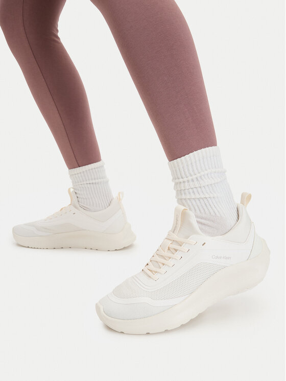 Calvin Klein Calvin Klein Sneakers Light Runner Sock Mesh Lycra HW0HW03023 Crem