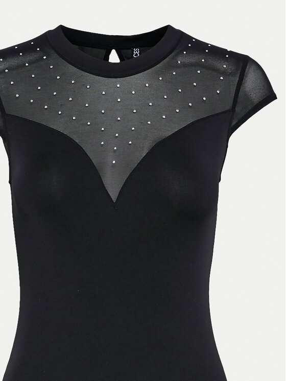 Pieces Pieces Bodijs Rita 17153372 Melns Slim Fit