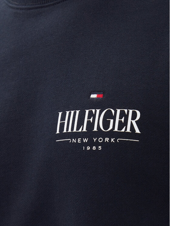Tommy Hilfiger Tommy Hilfiger Pulóver Stacked MW0MW39376 Sötétkék Regular Fit