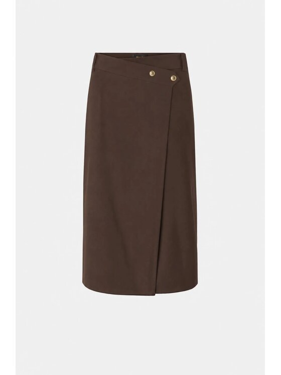 PINKO PINKO Spódnica midi Marzemino Gonna Brązowy Straight Fit