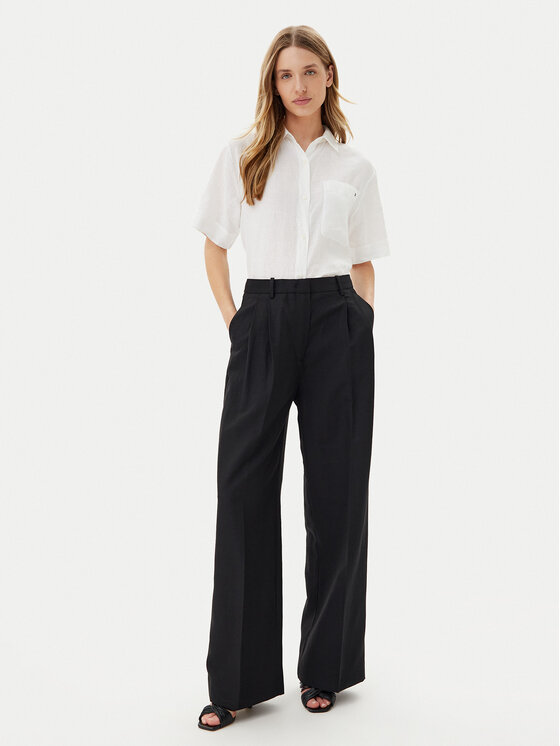 Tommy Hilfiger Tommy Hilfiger Hlače WW0WW45460 Crna Relaxed Fit
