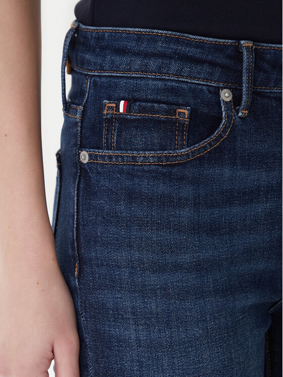 Tommy Hilfiger Tommy Hilfiger Jeans hlače WW0WW42490 Mornarsko modra Bootcut Fit