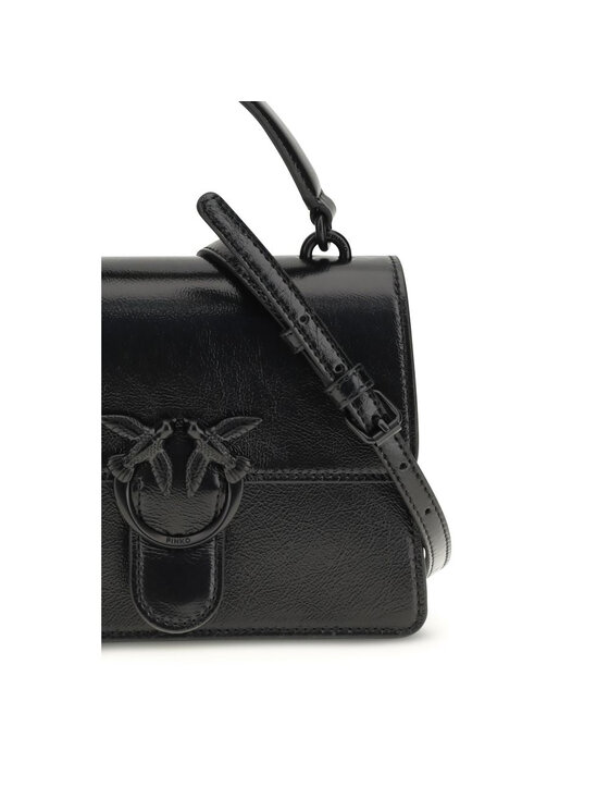 PINKO PINKO Torebka Black Goatskin Hand Czarny
