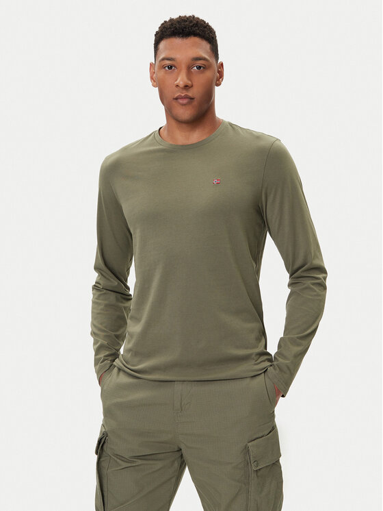 Napapijri Napapijri Hosszú ujjú Salis NP0A4HN7 Zöld Regular Fit