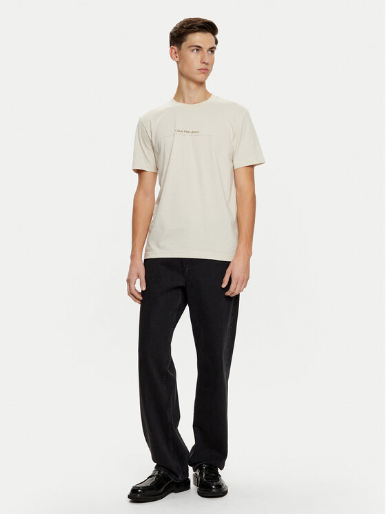 Calvin Klein Jeans Calvin Klein Jeans T-särk Minimal Logo J30J327075 Beež Regular Fit