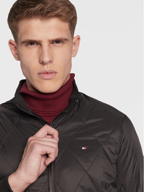 Tommy Hilfiger Tommy Hilfiger Яке бомбър Diamond MW0MW25261 Черен Regular Fit