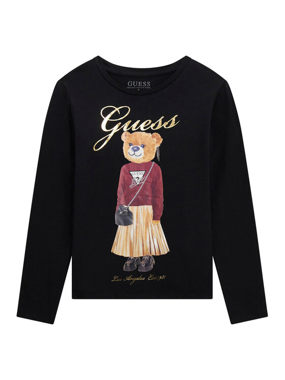Guess Kids Bluzka J5BI16 J1314 Czarny Regular Fit
