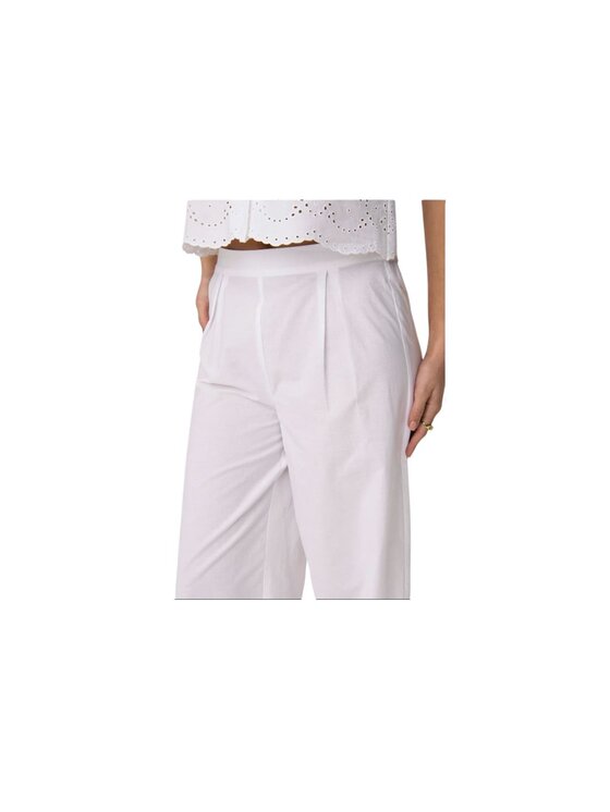 ONLY ONLY Παντελόνι γυναικείο Pantalone onlroxane hw long culotte Λευκό Regular Fit