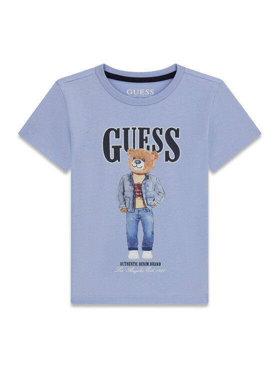 Guess Guess T-Shirt N6RI05 K8HM4 Modrá Regular Fit