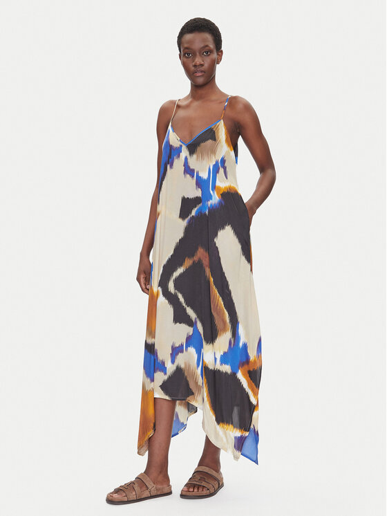 Iconique Iconique Rochie de vară IC25-107 Colorat Regular Fit