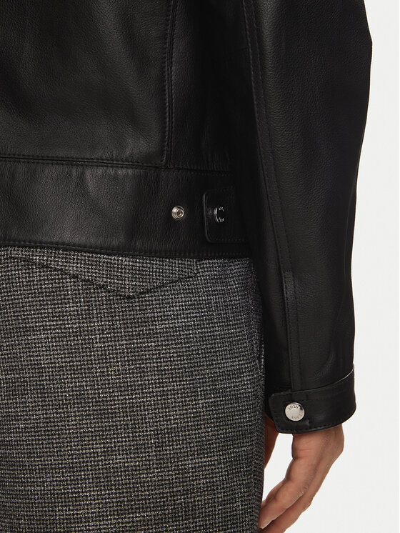 BOSS Boss Lederjacke H-Mansell2 50518906 Schwarz Regular Fit