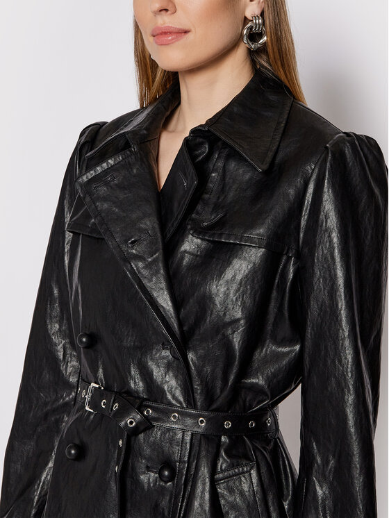 MICHAEL Michael Kors MICHAEL Michael Kors Яке от имитация на кожа MU1201ADTW Черен Regular Fit