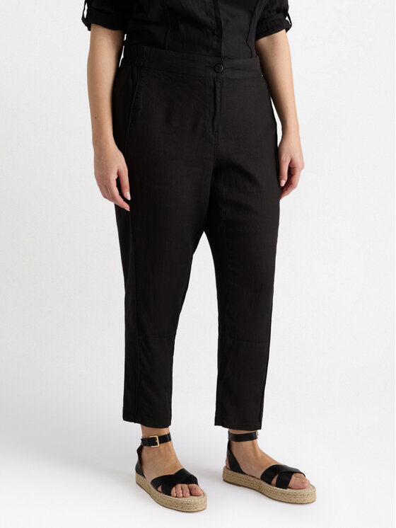 Fiorella Rubino Fiorella Rubino Spodnie materiałowe P121T004816N033 Czarny Regular Fit