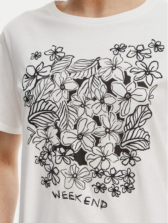 Weekend Max Mara Weekend Max Mara T-krekls Bora 2615971042 Balts Regular Fit