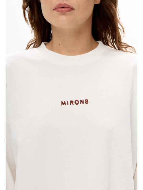 Mirons Mirons Longsleeve Print Biały Oversize