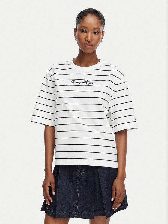 Tommy Hilfiger Tommy Hilfiger T-Shirt Classic WW0WW50948 Λευκό Relaxed Fit