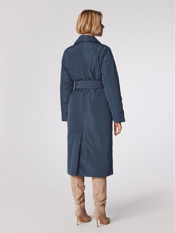 Simple Simple Talvemantel PLD515-01 Tumesinine Slim Fit