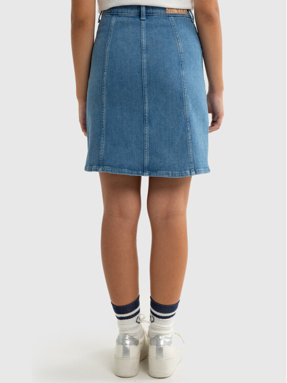 BIG STAR BIG STAR Spódnica jeansowa OLIVE Niebieski Wide Fit