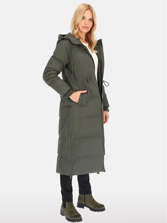Perso Perso Kurtka damska BLH241008FX Khaki Regular Fit