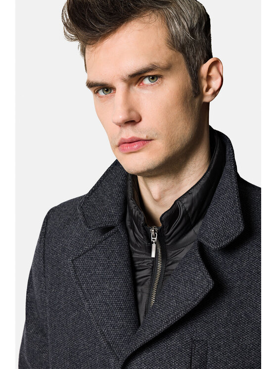 Lancerto Lancerto Płaszcz wełniany Engelberg KU054222000006 Szary Regular Fit