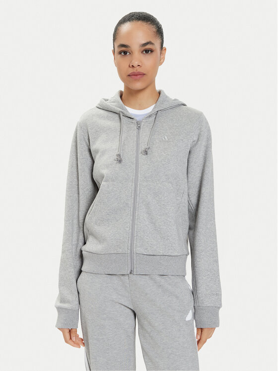 adidas Mikina ALL SZN Fleece IW1238 Sivá Regular Fit