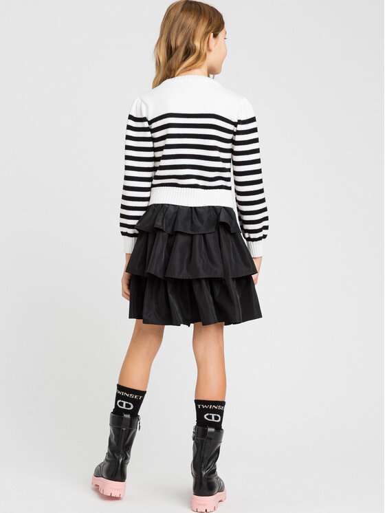 TWINSET TWINSET Komplet sweter i spódnica ołówkowa 222GJ3081 Biały Regular Fit