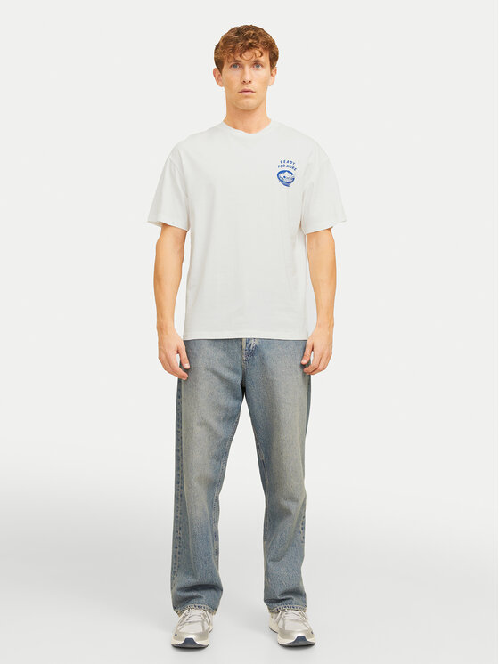 Jack&Jones Jack&Jones Majica Charge 12269384 Bela Relaxed Fit
