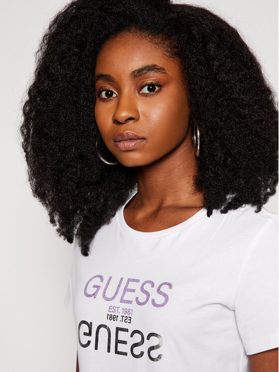 Guess Tricko Glenna W1gi0c I3z11 Biela Regular Fit Modivo Sk