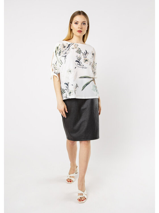 QUIOSQUE QUIOSQUE Halenka BOTANIC BLOUSE Écru Regular Fit