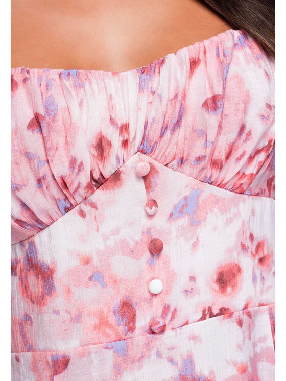 Ombre Ombre Sukienka wieczorowa OW-DLR-E0019 Różowy Regular Fit