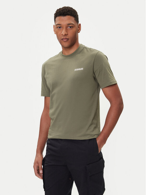 Napapijri Napapijri Póló Smallbox NP0A88TR Zöld Regular Fit