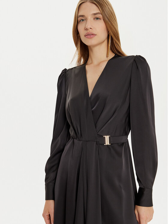 Fracomina Fracomina Coctailkleid FR24WD3002W41101 Schwarz Regular Fit