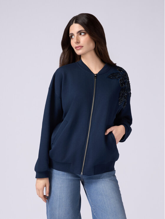 Oltre Oltre Felpa G935J004090N034 Blu Over Fit