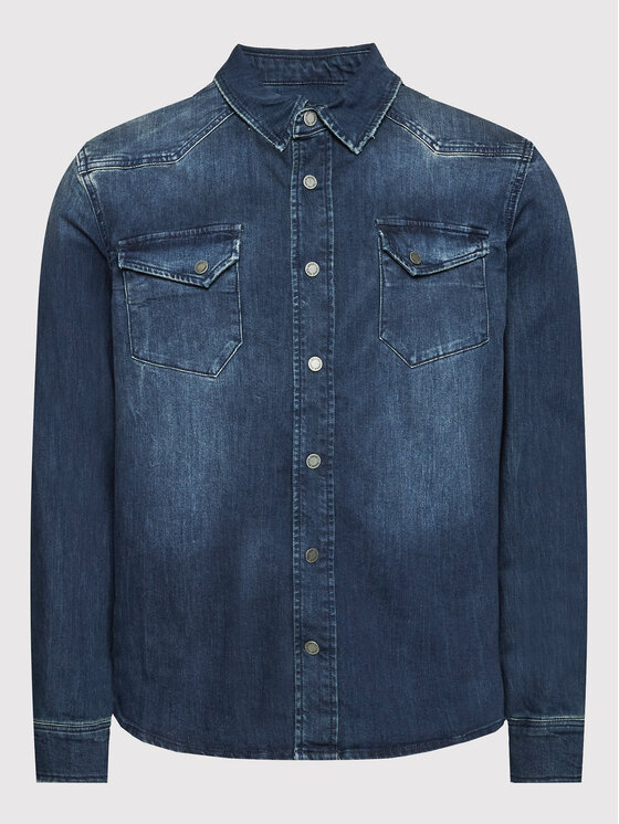 Young Poets Society Young Poets Society Jeanshemd Fred 106629 Dunkelblau Regular Fit