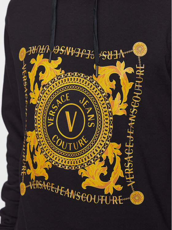 Versace Jeans Couture Versace Jeans Couture Majica dugih rukava 75GAIF07 Crna Regular Fit