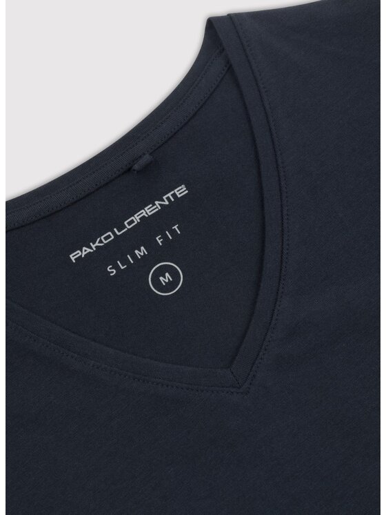 Pako Lorente Pako Lorente T-Shirt P000B-TT-004 Granatowy Slim Fit