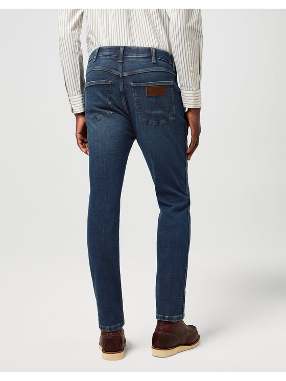 Wrangler Wrangler Jeansy Larston Granatowy Slim Leg